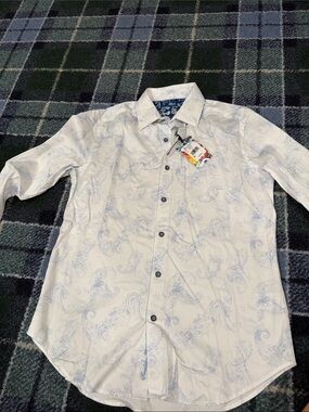 Robert Graham Men's White Paisley Button-Up Shirt